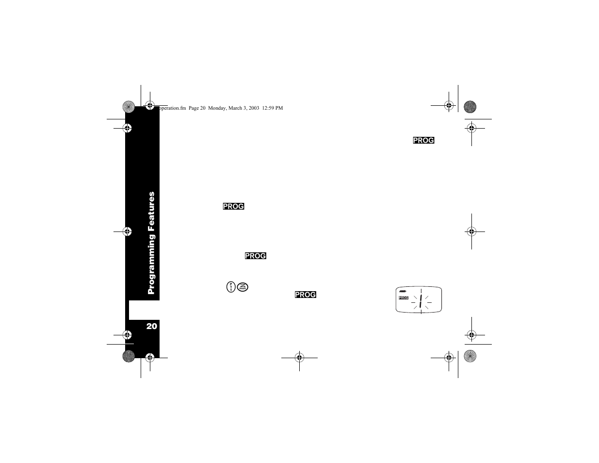 Programming features, Entering programming mode | Motorola CP100 User Manual | Page 26 / 62