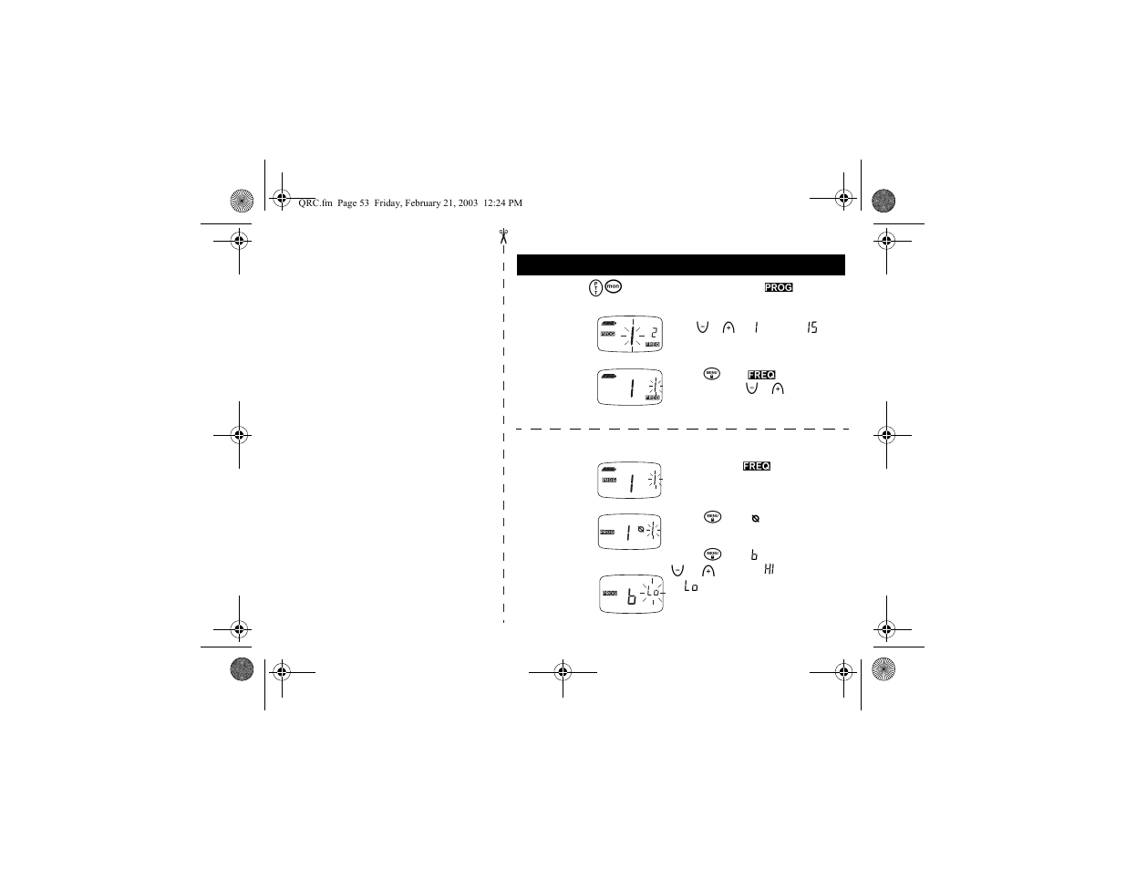 Quick reference card | Motorola CP100 User Manual | Page 59 / 62