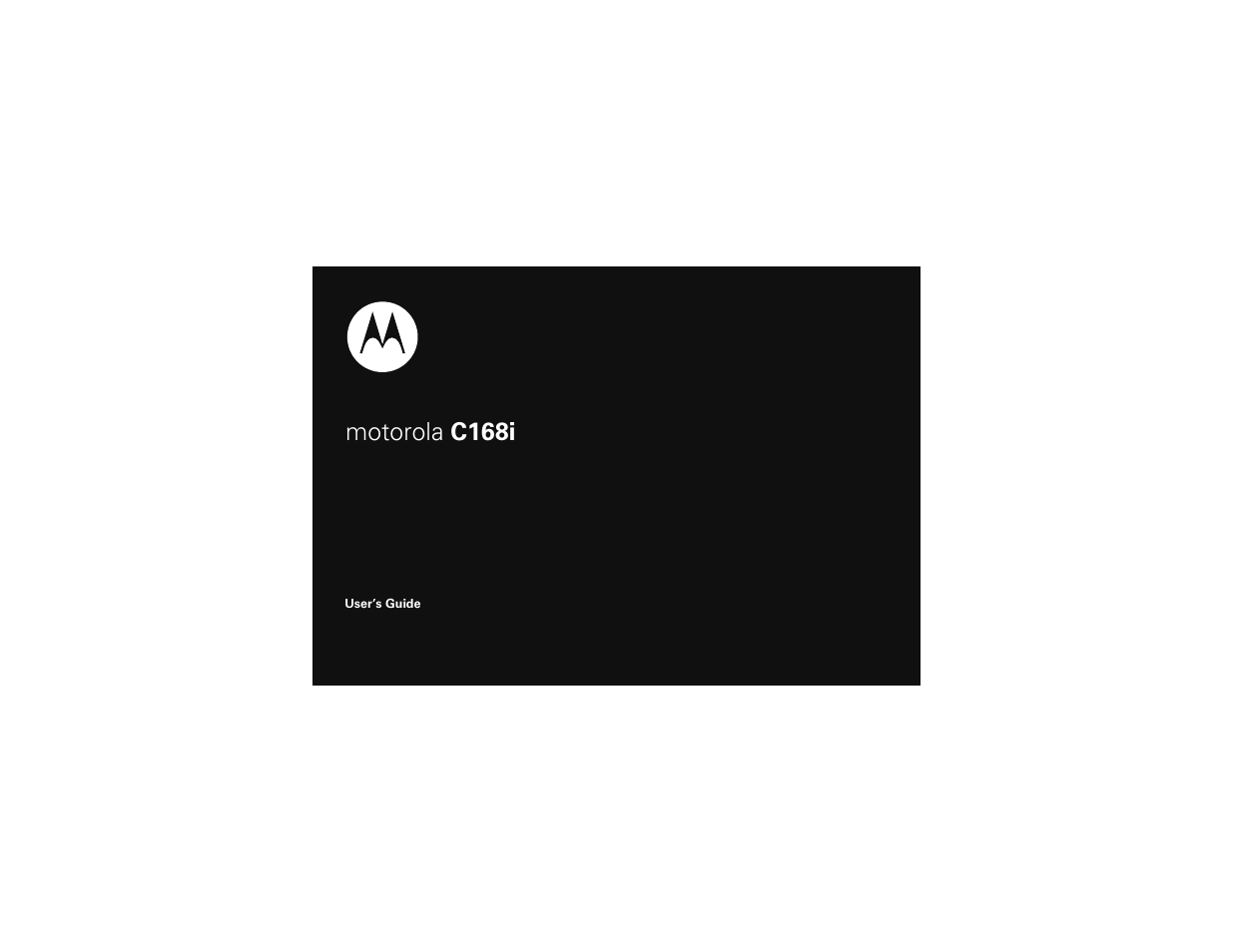 Motorola C168i User Manual | 80 pages