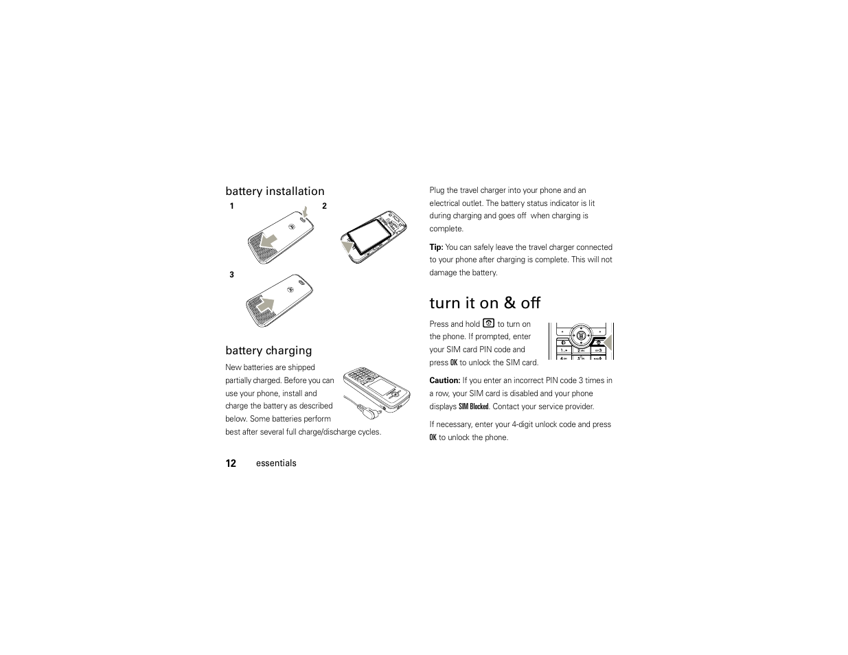 Turn it on & off | Motorola C168i User Manual | Page 14 / 80