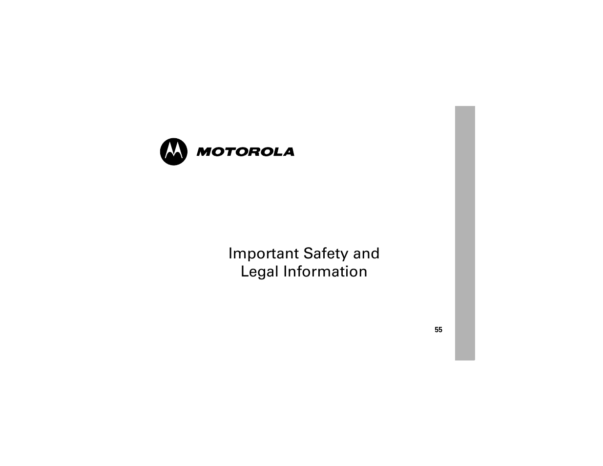 Important safety and legal information | Motorola C168i User Manual | Page 57 / 80