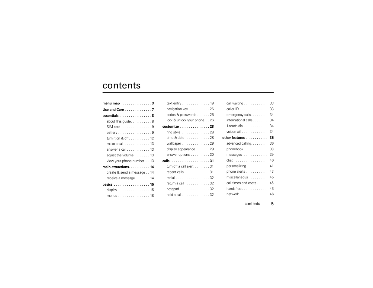 Motorola C168i User Manual | Page 7 / 80