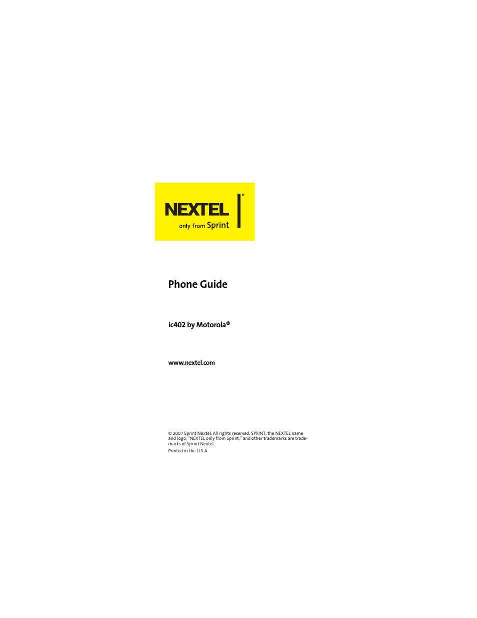 Motorola ic402 User Manual | 224 pages