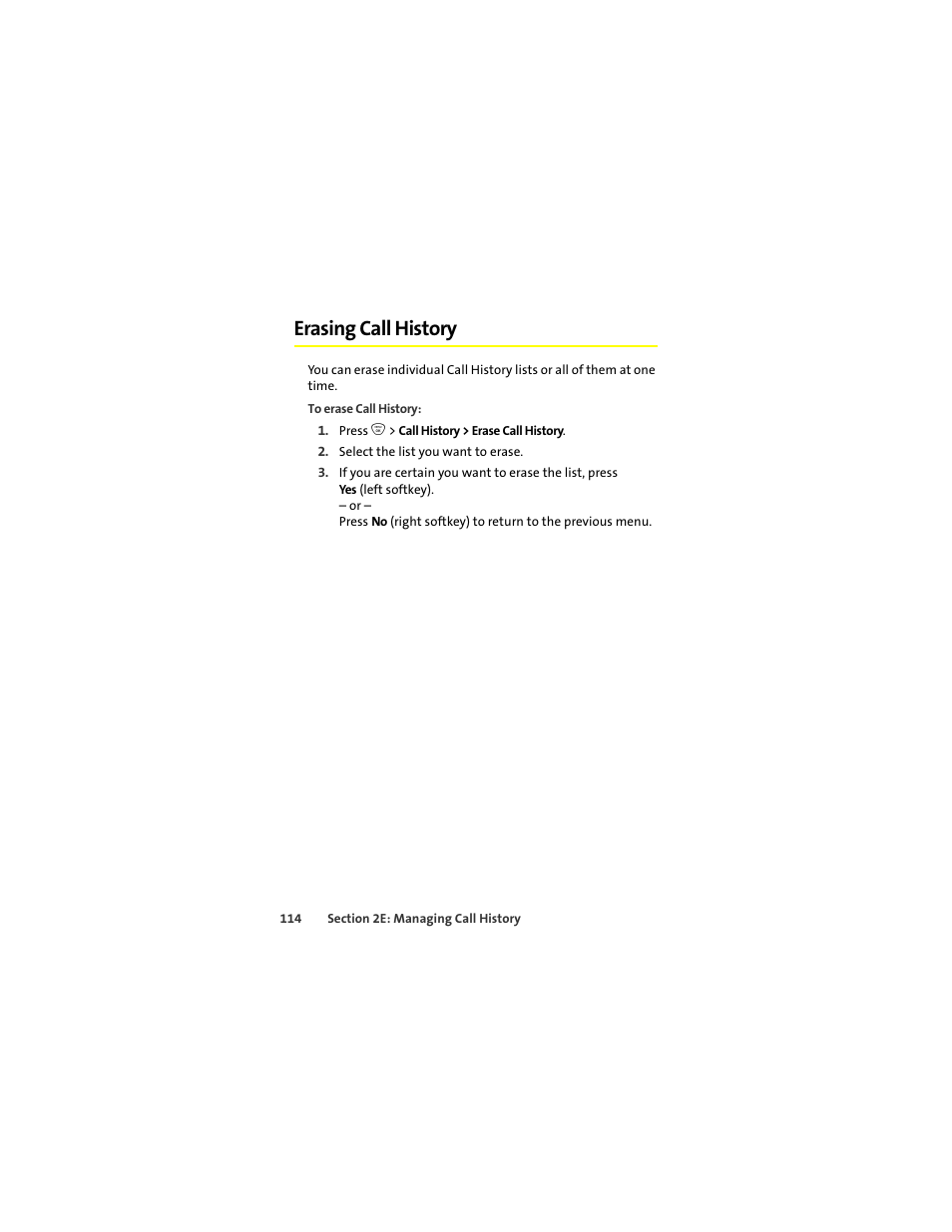 Erasing call history | Motorola ic402 User Manual | Page 128 / 224