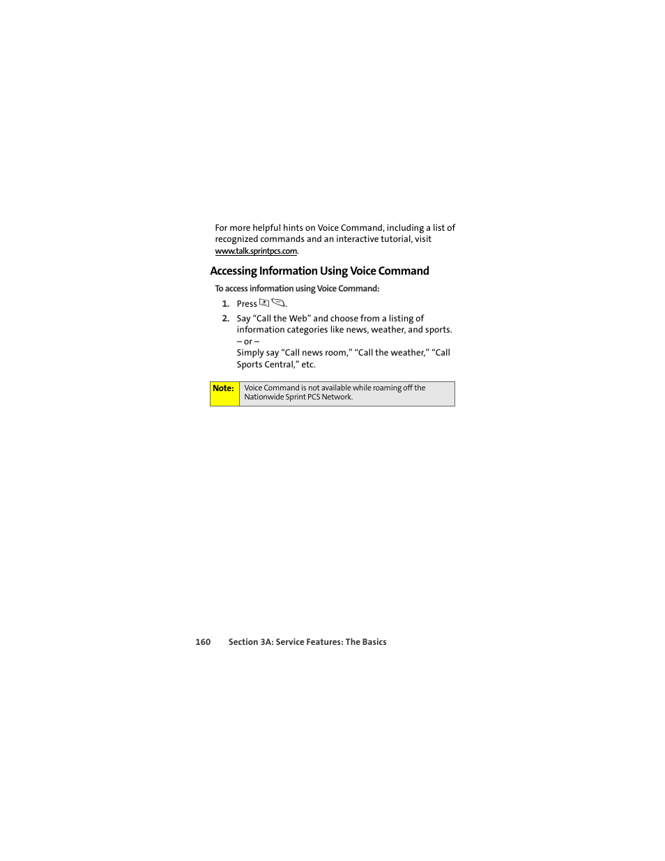 Accessing information using voice command | Motorola ic402 User Manual | Page 174 / 224