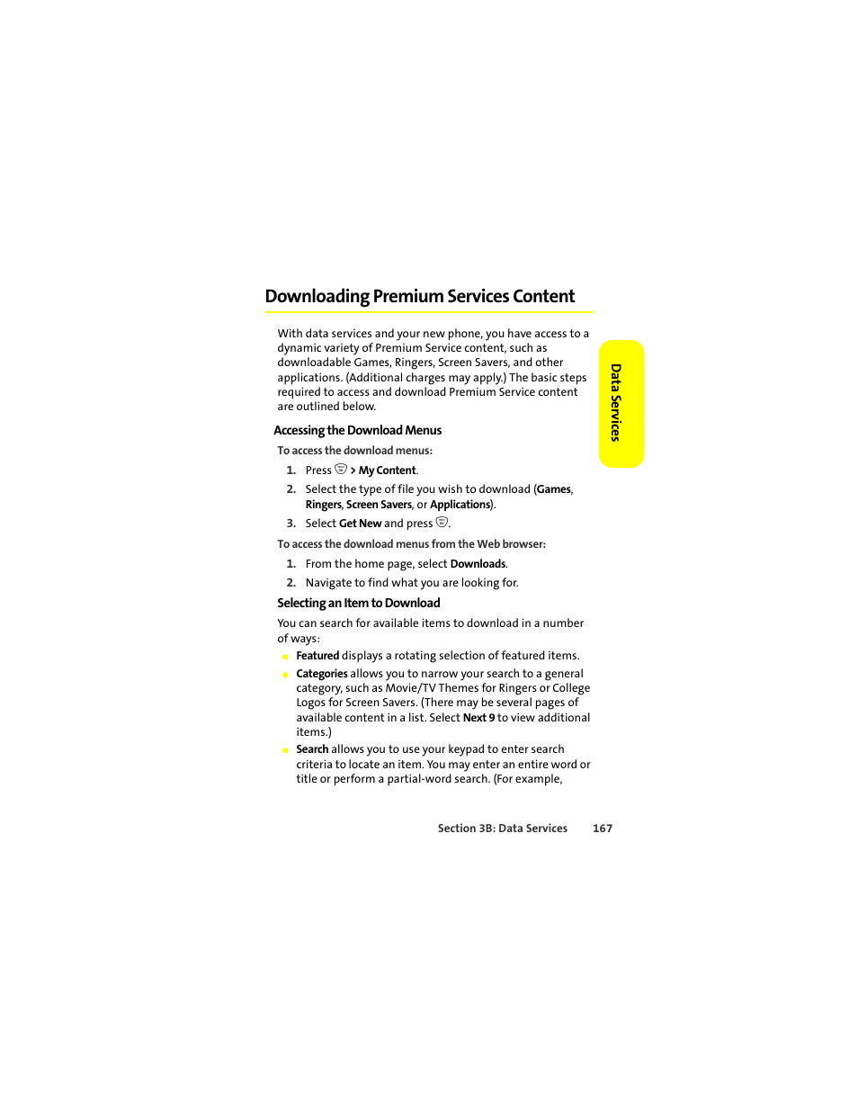 Downloading premium services content | Motorola ic402 User Manual | Page 181 / 224