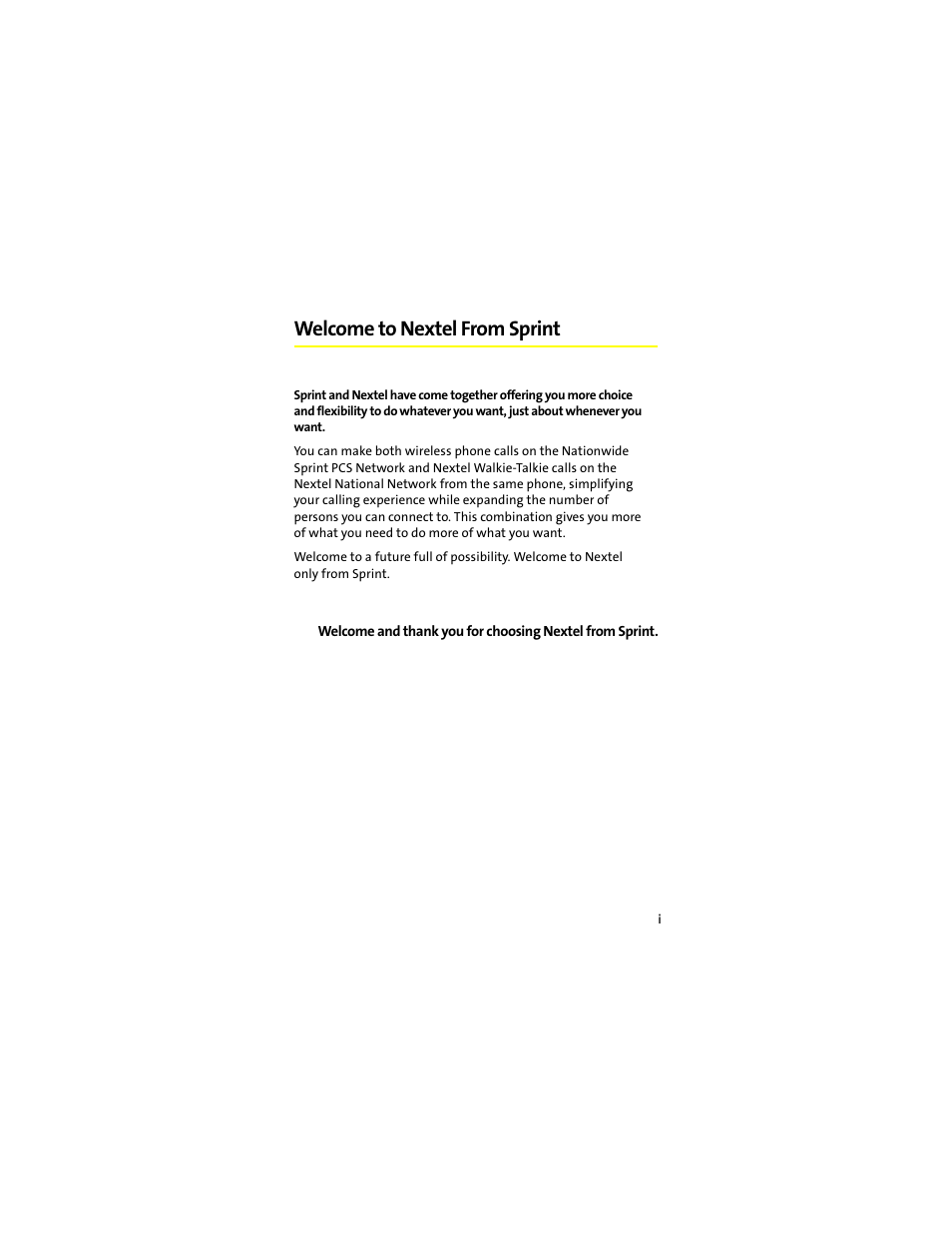 Welcome to nextel from sprint | Motorola ic402 User Manual | Page 7 / 224