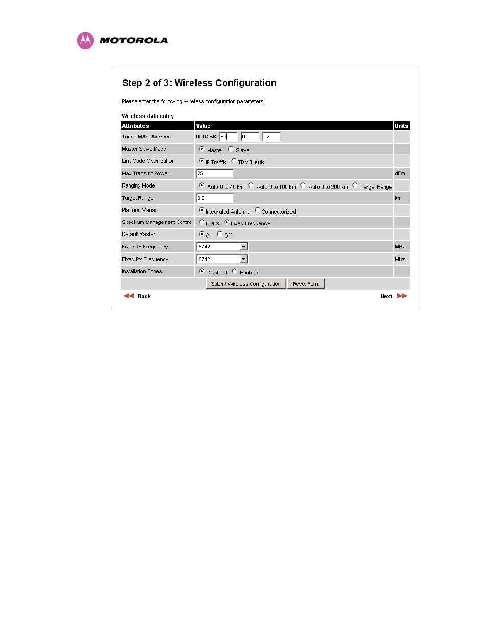 Figure 49 - fixed frequency operation, Figure 49 shows | Motorola MotoWI4 PTP 600 Series User Manual | Page 110 / 246