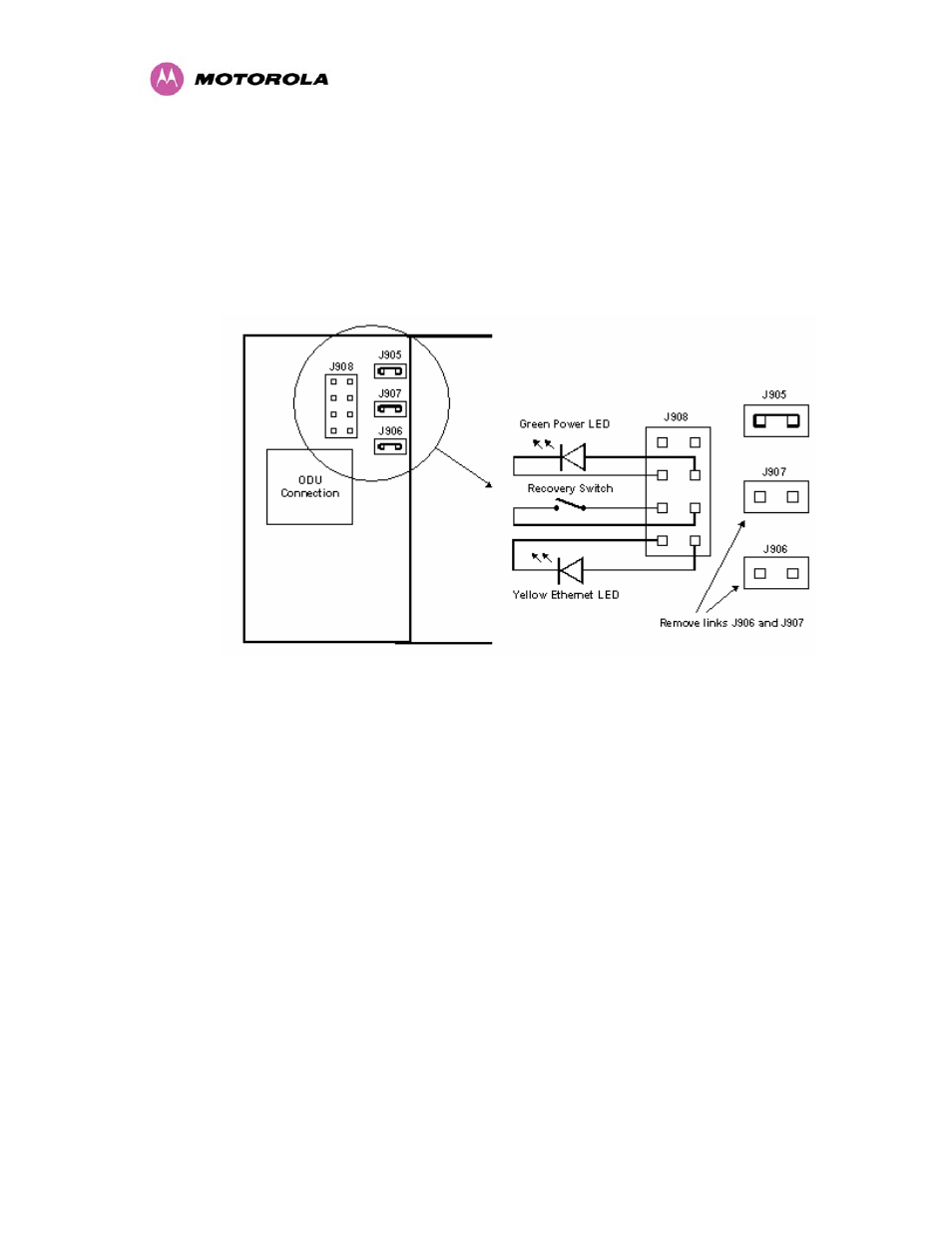 4 remote leds and recovery switch, 5 cables and connectors, Remote leds and recovery switch | Cables and connectors, Figure 11 - remote led and recovery switch wiring, 4 “remote leds and, Recovery switch | Motorola MotoWI4 PTP 600 Series User Manual | Page 36 / 246