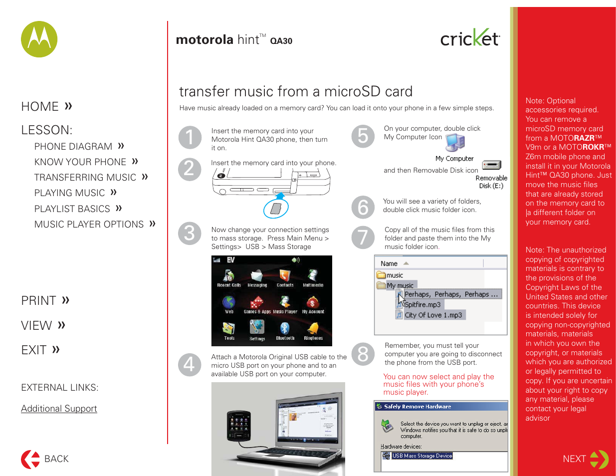 Motorola HINT QA30 User Manual | Page 5 / 10