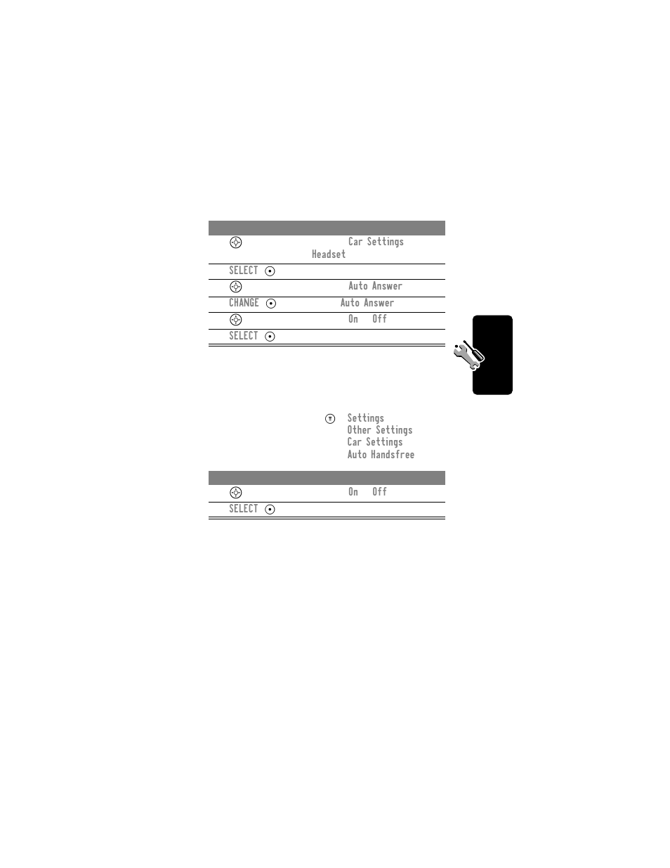 Automatic hands-free, Power-off delay | Motorola C331 User Manual | Page 125 / 182