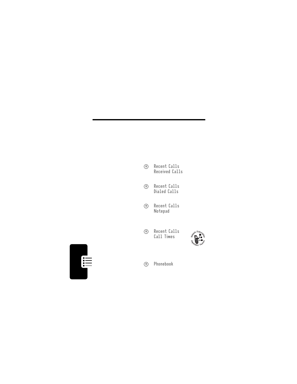 Menu feature descriptions, Main menu | Motorola C331 User Manual | Page 52 / 182