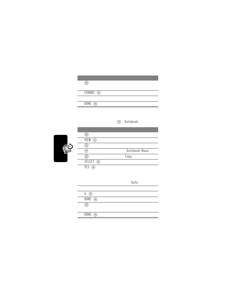 Copying an event | Motorola C331 User Manual | Page 82 / 182