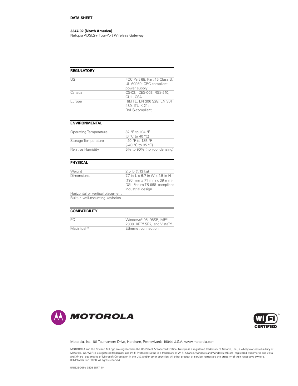Motorola Netopia 3347-02 User Manual | Page 3 / 3