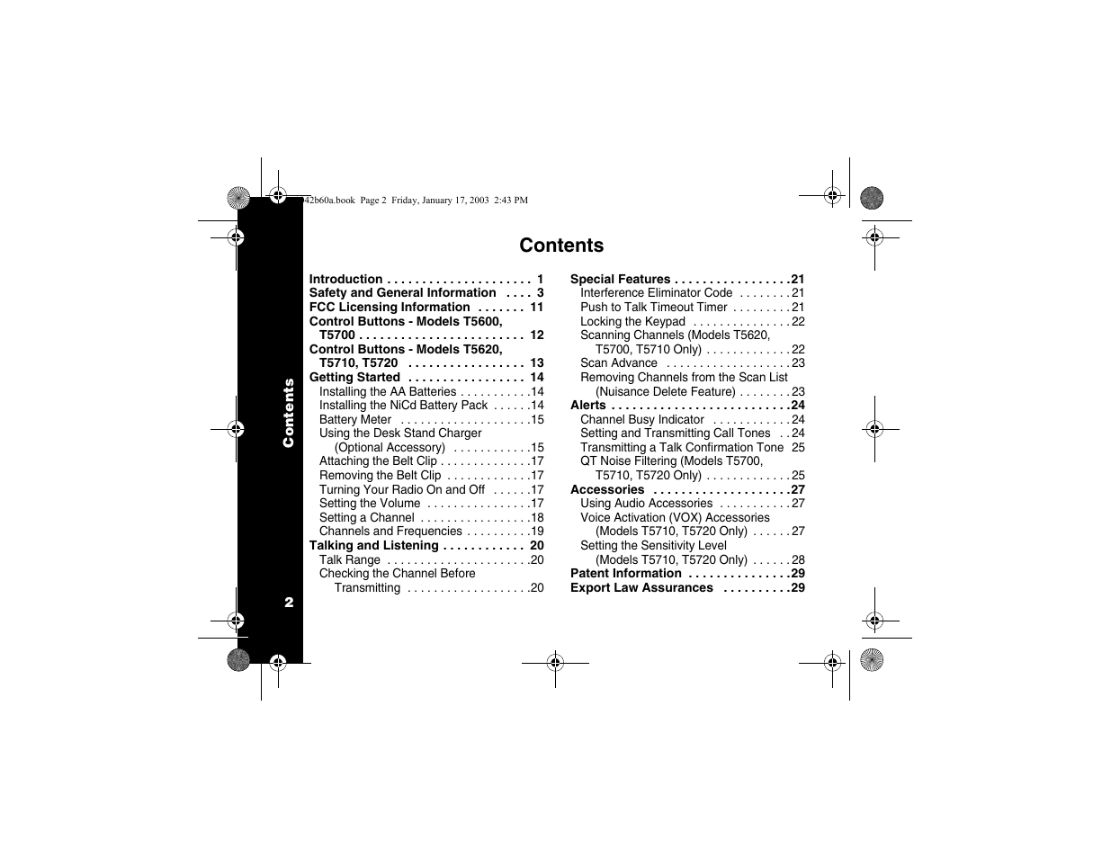 Motorola T5620 User Manual | Page 4 / 33