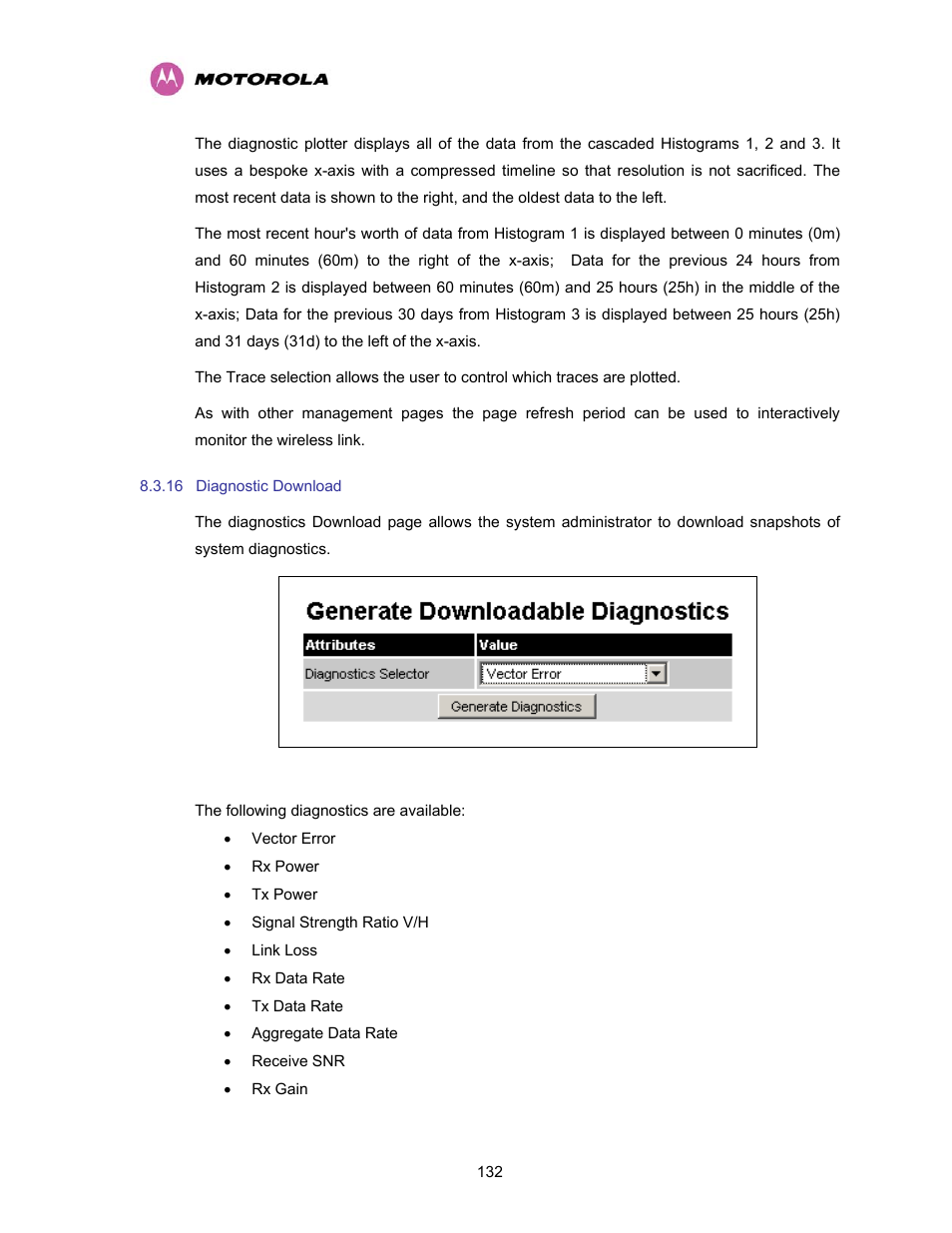 16 diagnostic download, Diagnostic download, Figure 68 - csv download | Motorola PTP 400 Series User Manual | Page 134 / 208