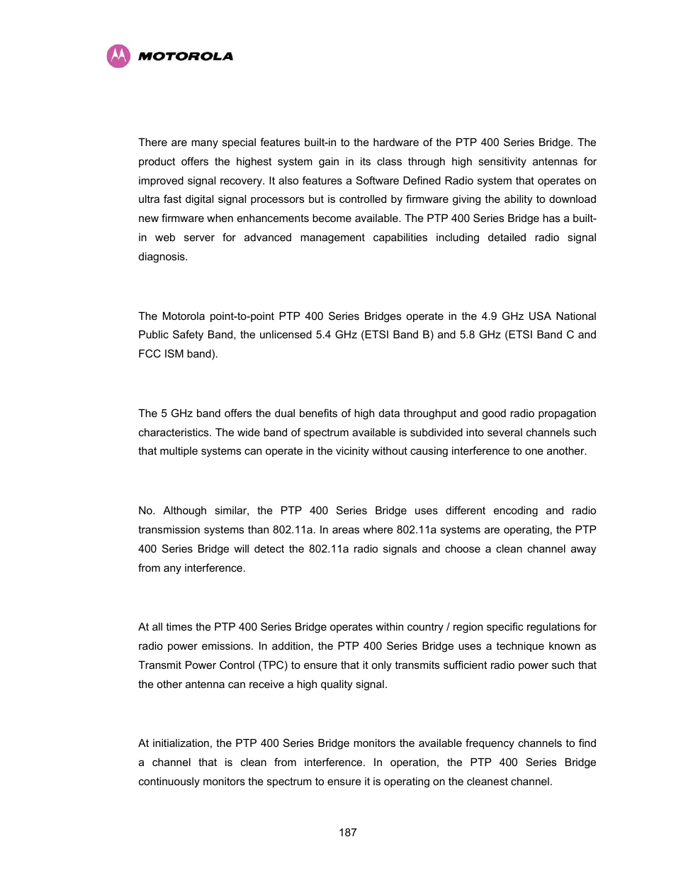 Motorola PTP 400 Series User Manual | Page 189 / 208