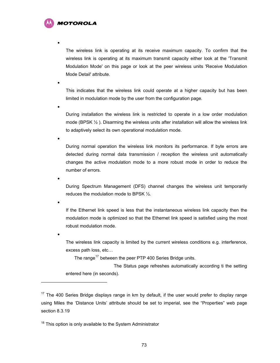 Motorola PTP 400 Series User Manual | Page 75 / 208