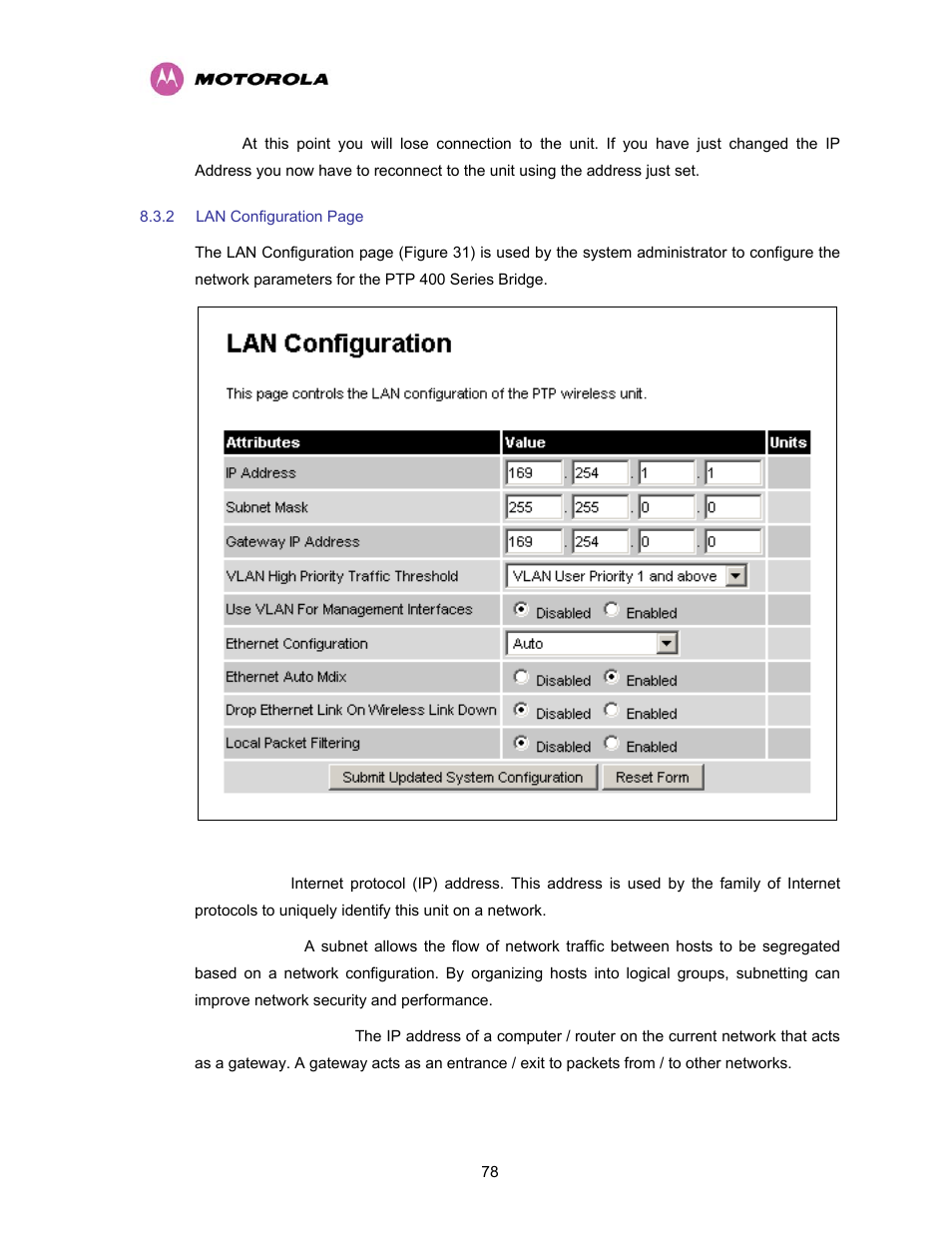 Motorola PTP 400 Series User Manual | Page 80 / 208