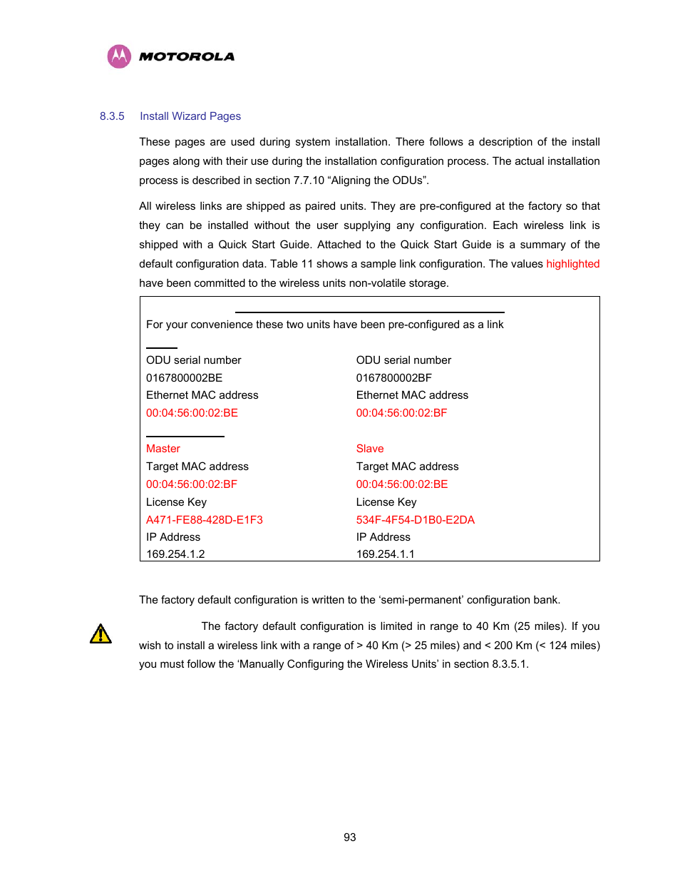 5 “install, N 8.3.5 “install | Motorola PTP 400 Series User Manual | Page 95 / 208