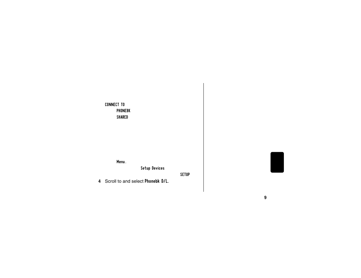 Downloading phonebook entries, Accessing your cell phone’s contact list | Motorola SD4505 User Manual | Page 19 / 36
