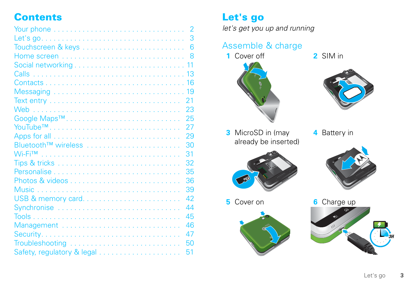 Motorola FLIPOUT 68004121004 User Manual | Page 5 / 64