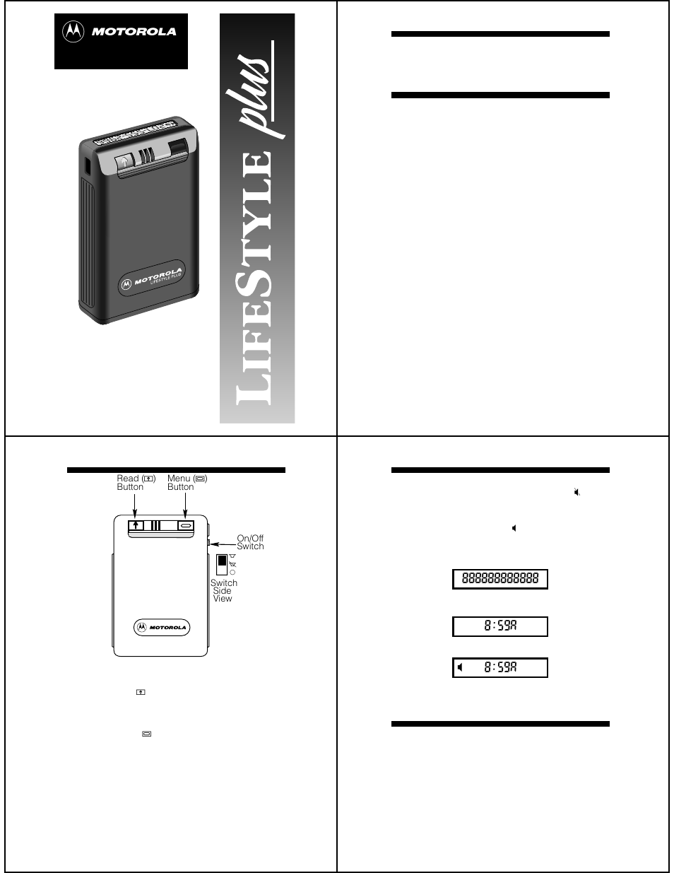 Motorola Lifesyle Plus User Manual | 3 pages