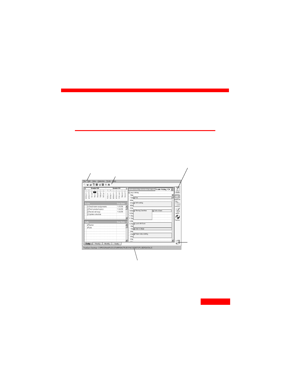 Truesync desktop, Using truesync desktop’s features, Chapter 6 | Motorola Organizer User Manual | Page 53 / 90