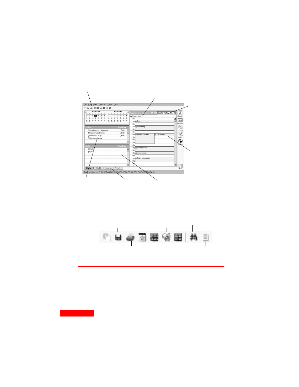 Viewing your calendar | Motorola Organizer User Manual | Page 58 / 90