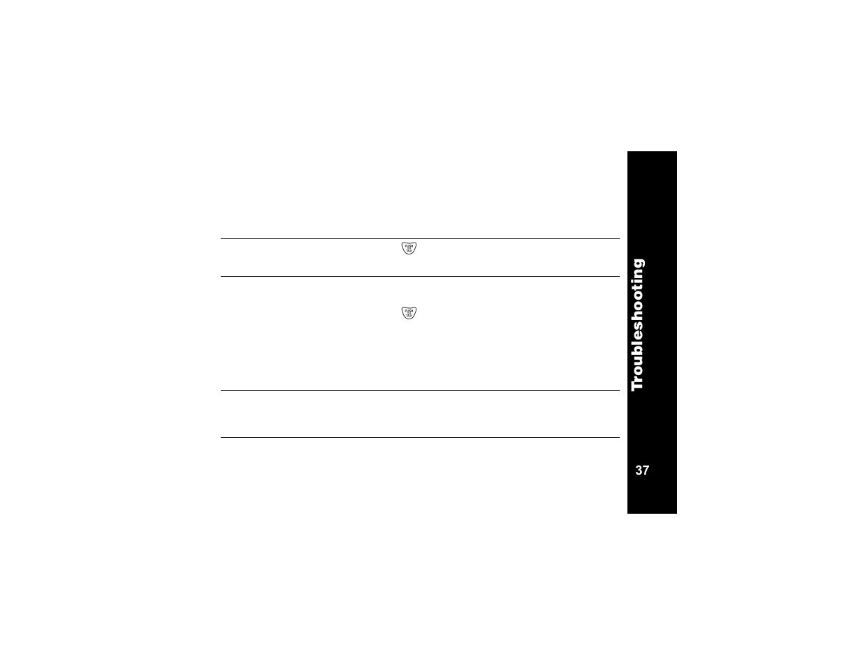 Troubleshooting, Trou bleshoo ting | Motorola T6320 User Manual | Page 49 / 58