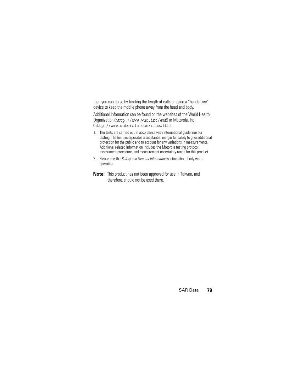 Motorola L6 GSM User Manual | Page 80 / 87
