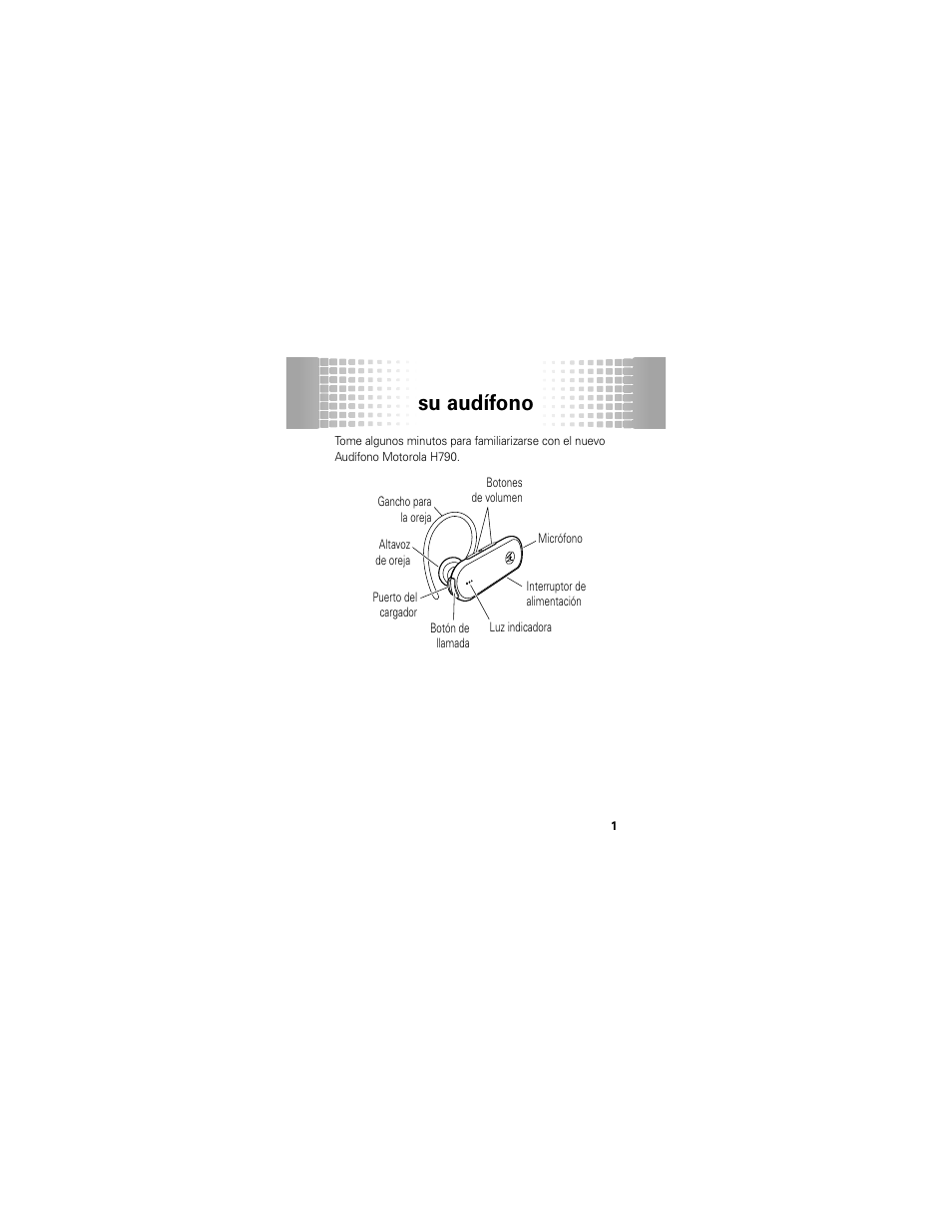 Su audífono | Motorola 68000202174-B User Manual | Page 33 / 96