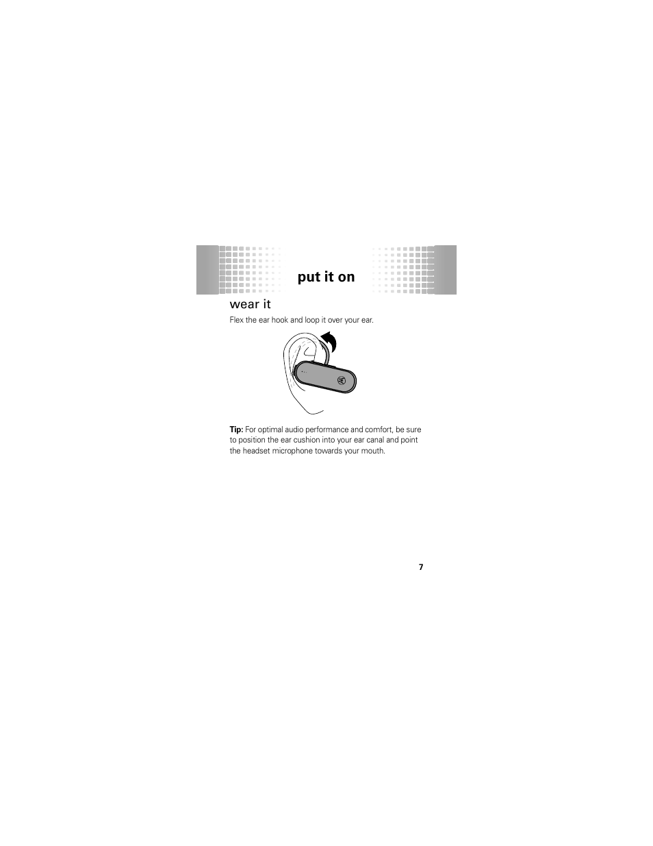 Wear it, Put it on | Motorola 68000202174-B User Manual | Page 9 / 96
