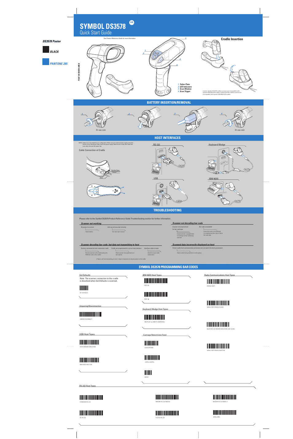 Motorola SYMBOL DS3578 User Manual | 2 pages