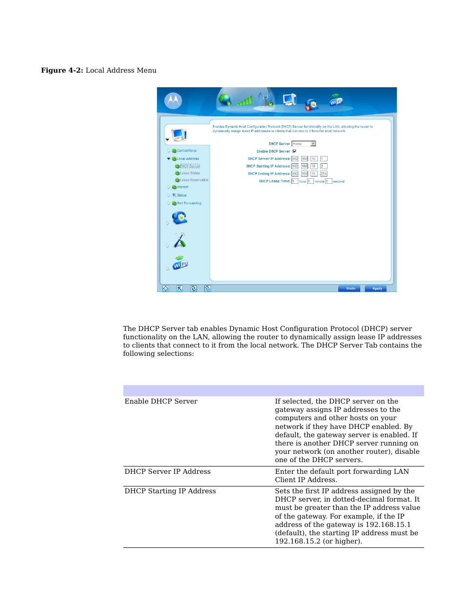 Dhcp server tab | Motorola CPEI 885 User Manual | Page 34 / 55