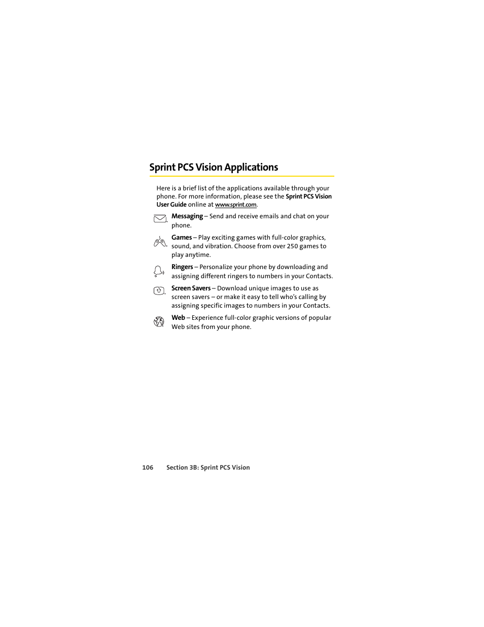 Sprint pcs vision applications | Motorola C290 User Manual | Page 120 / 170