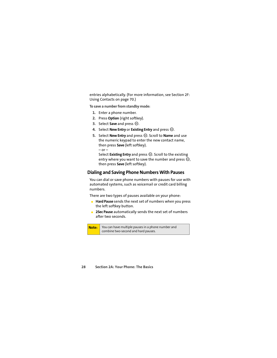 Dialing and saving phone numbers with pauses | Motorola C290 User Manual | Page 42 / 170