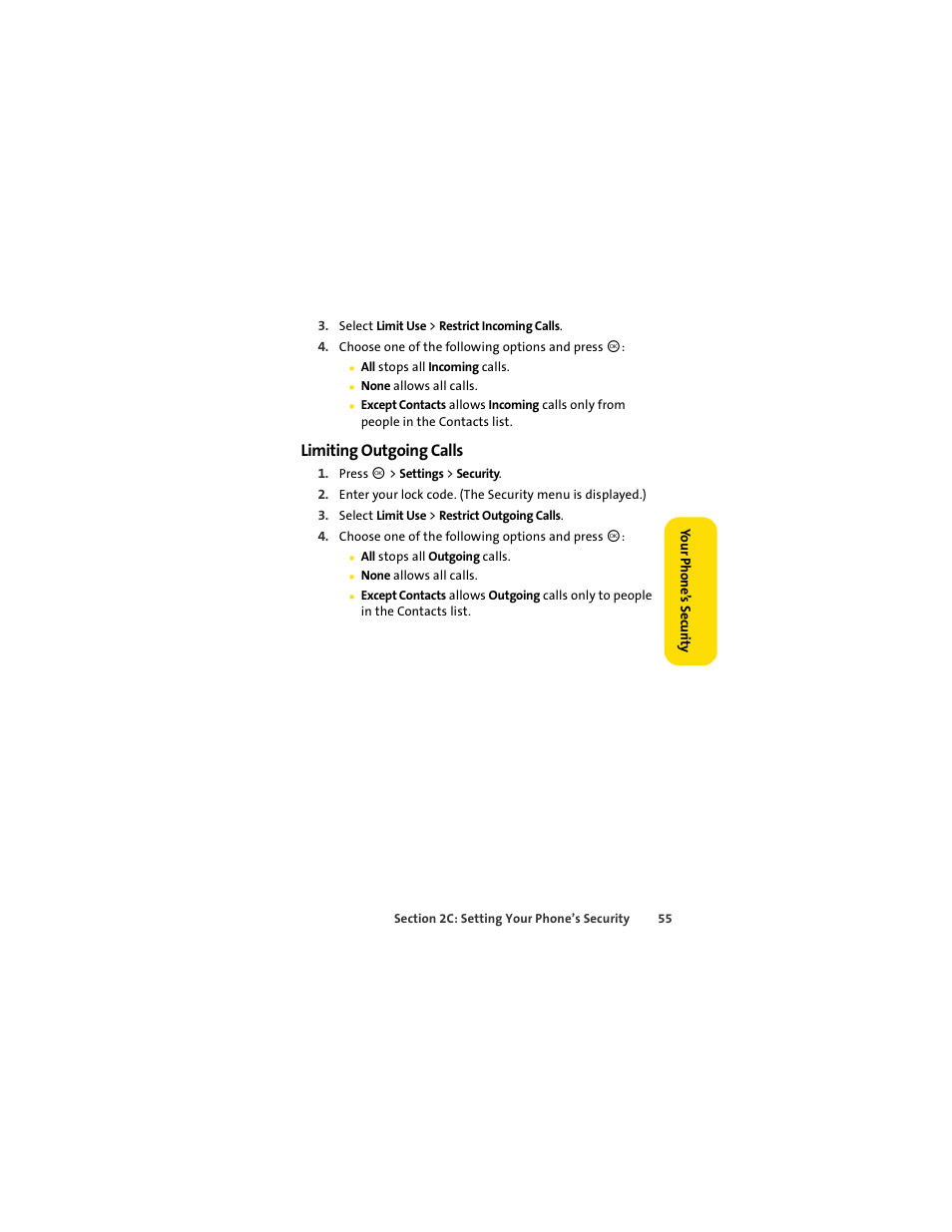 Limiting outgoing calls | Motorola C290 User Manual | Page 69 / 170