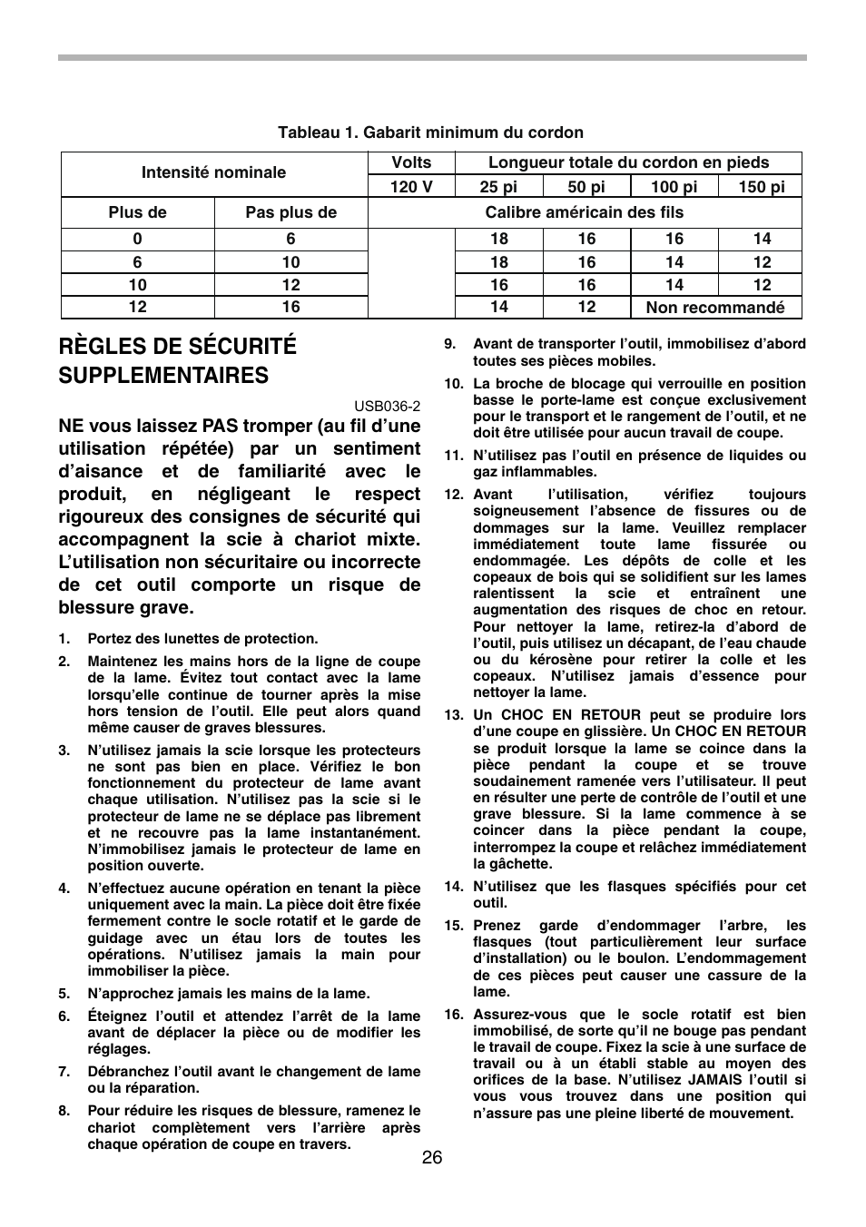 Règles de sécurité supplementaires | Motorola LS1013 User Manual | Page 26 / 76