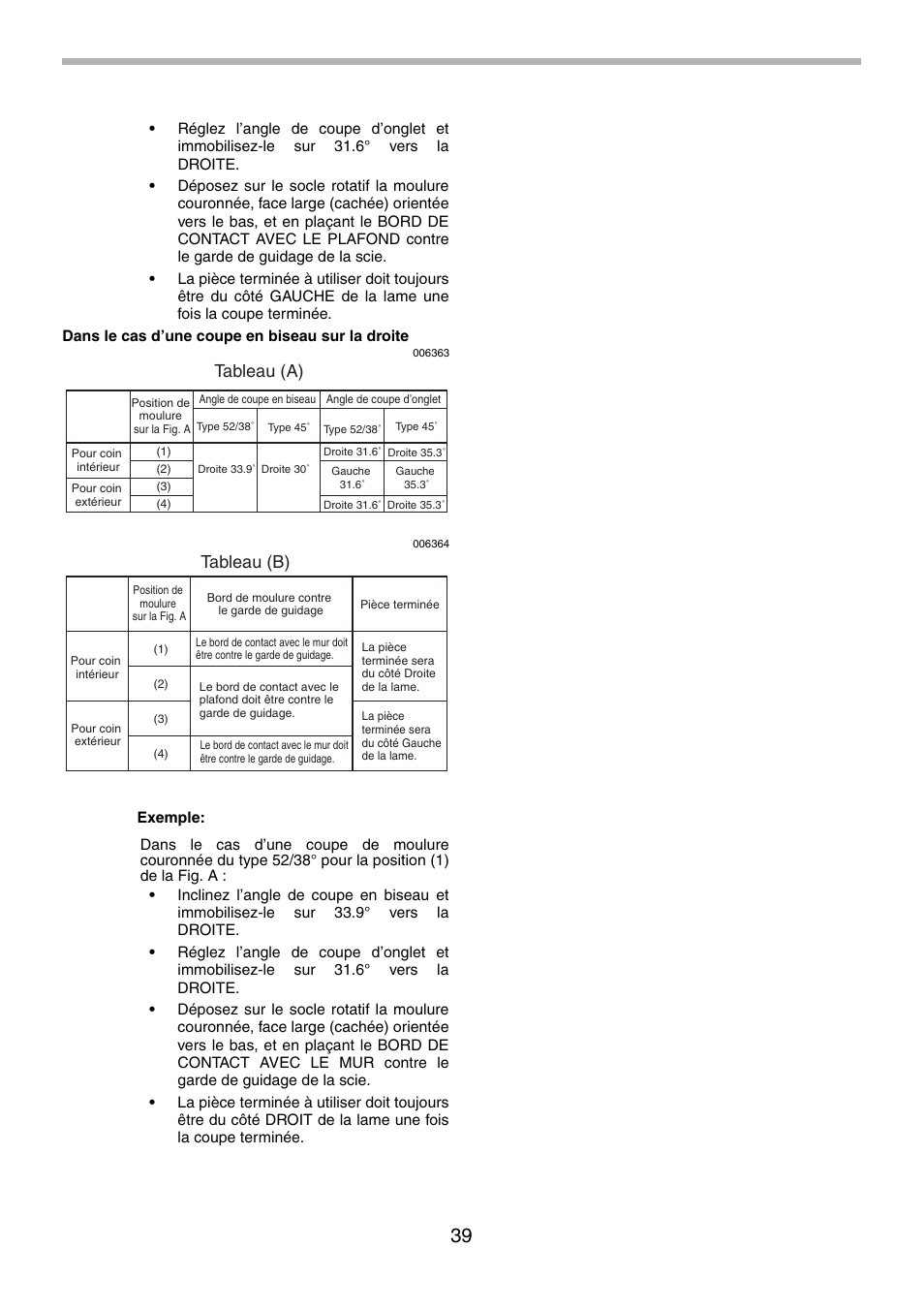 Tableau (a), Tableau (b) | Motorola LS1013 User Manual | Page 39 / 76