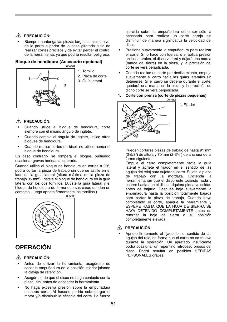 Operación | Motorola LS1013 User Manual | Page 61 / 76