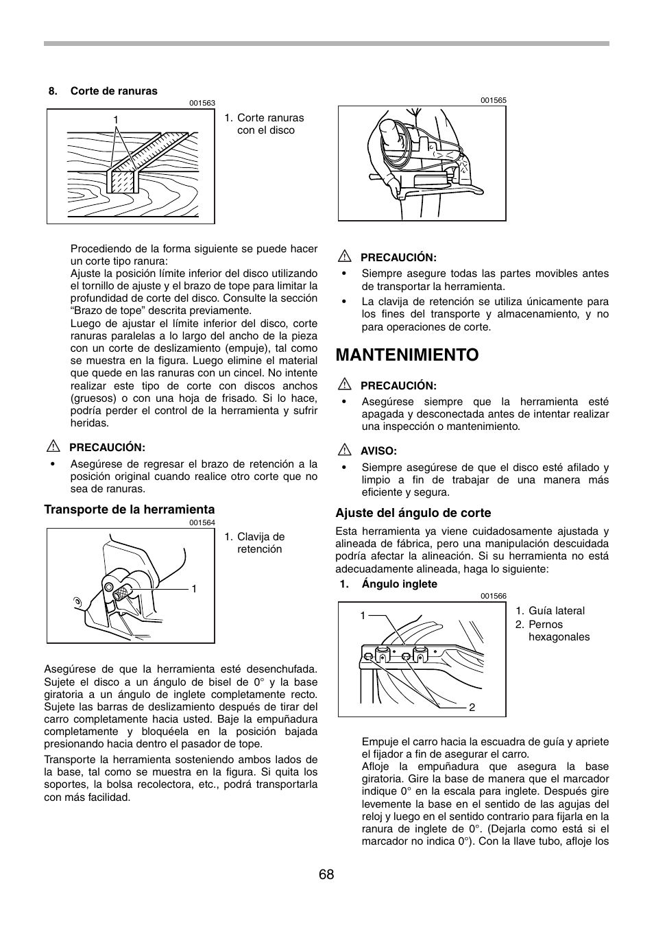 Mantenimiento | Motorola LS1013 User Manual | Page 68 / 76