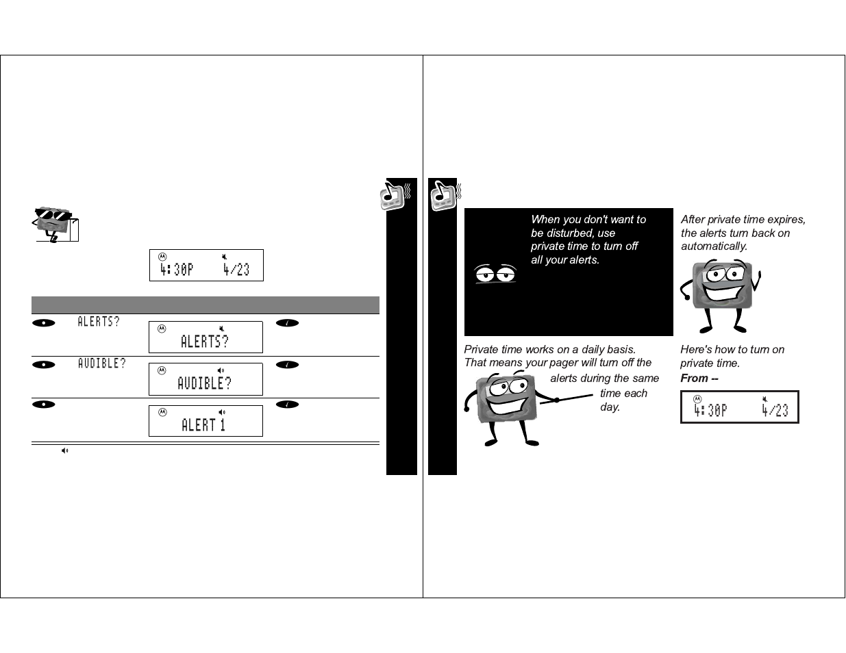 Al er t s | Motorola T350 User Manual | Page 8 / 26