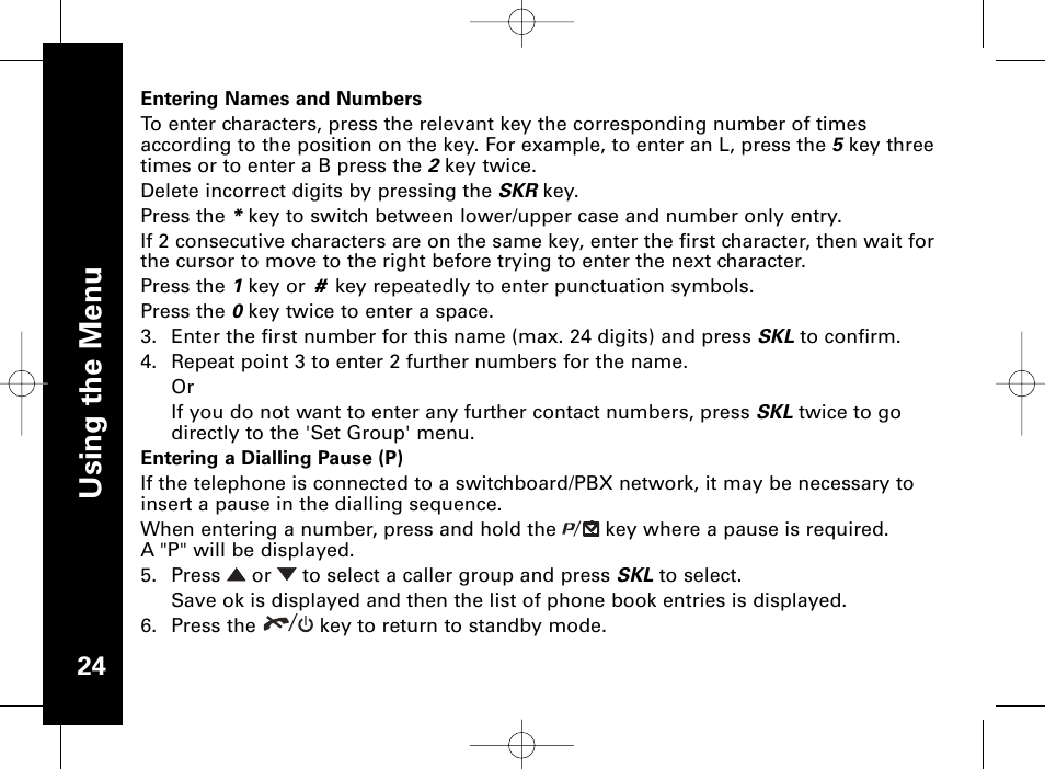 Usi n g th e m en u | Motorola ME4851 User Manual | Page 25 / 74