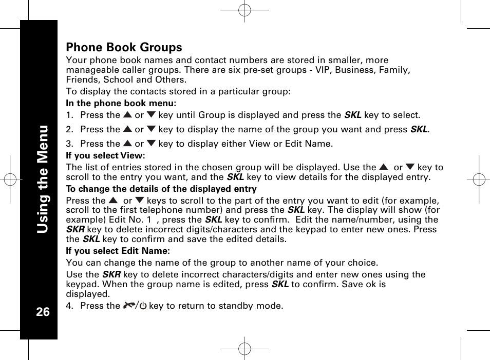 Usi n g th e m en u | Motorola ME4851 User Manual | Page 27 / 74