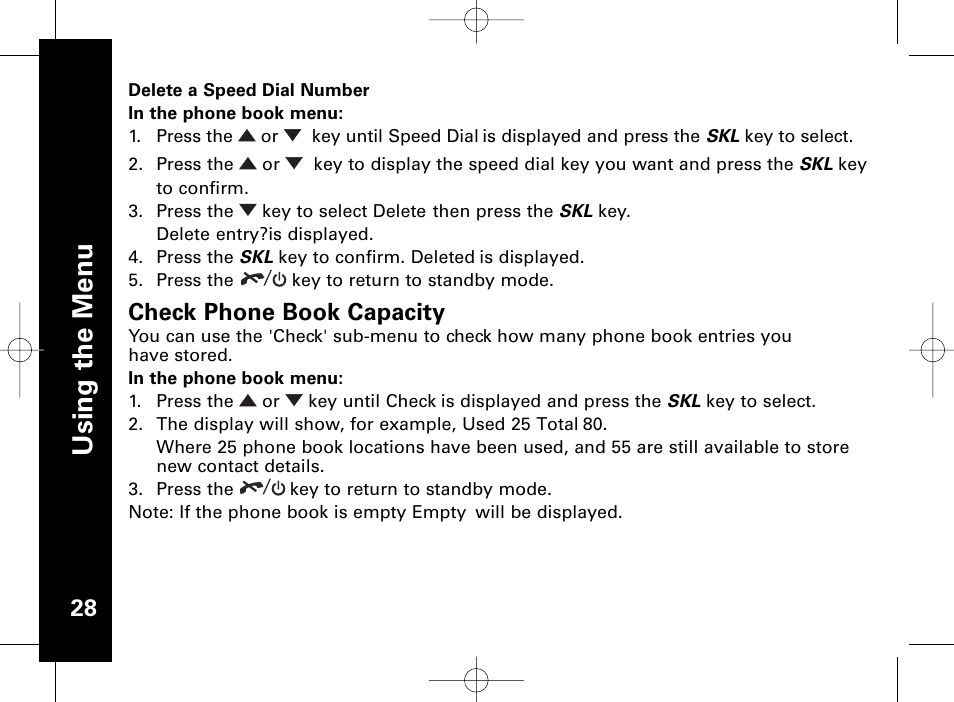Usi n g th e m en u | Motorola ME4851 User Manual | Page 29 / 74