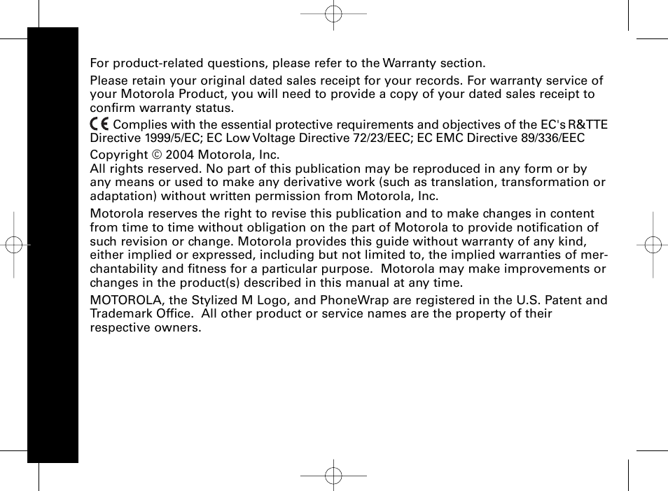 Wel co m e | Motorola ME4851 User Manual | Page 3 / 74
