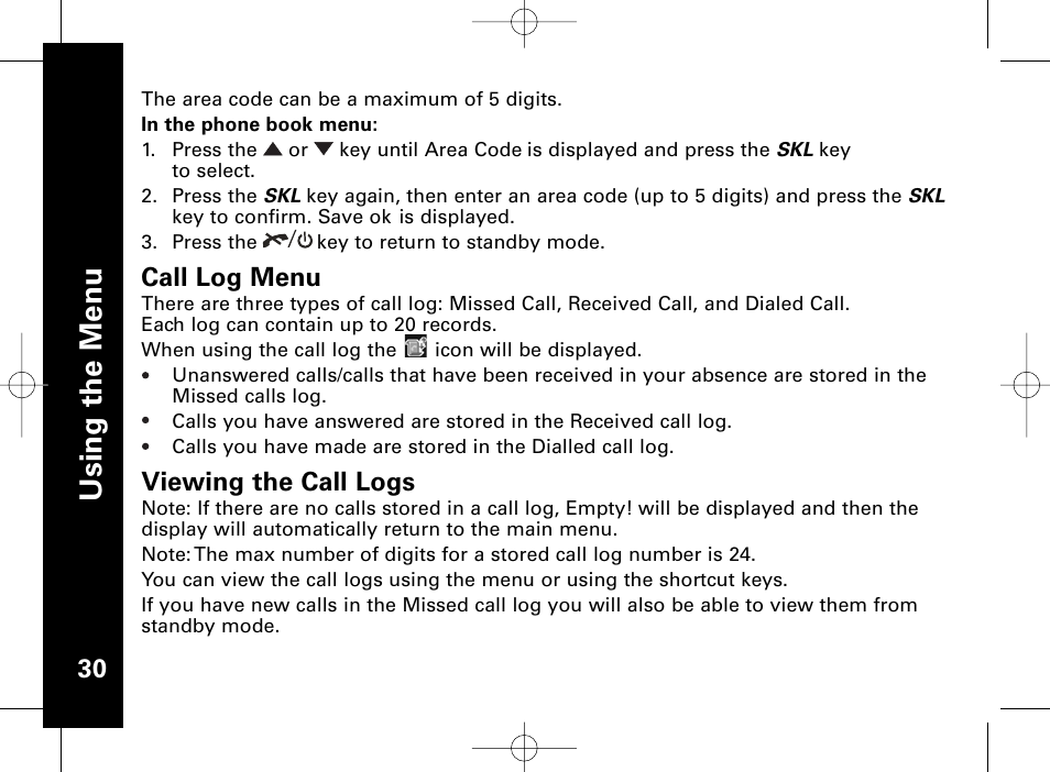 Usi n g th e m en u | Motorola ME4851 User Manual | Page 31 / 74