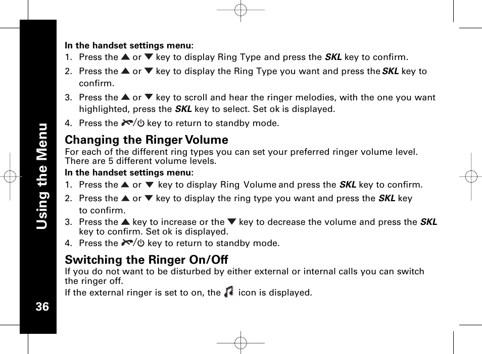 Usi n g th e m en u | Motorola ME4851 User Manual | Page 37 / 74