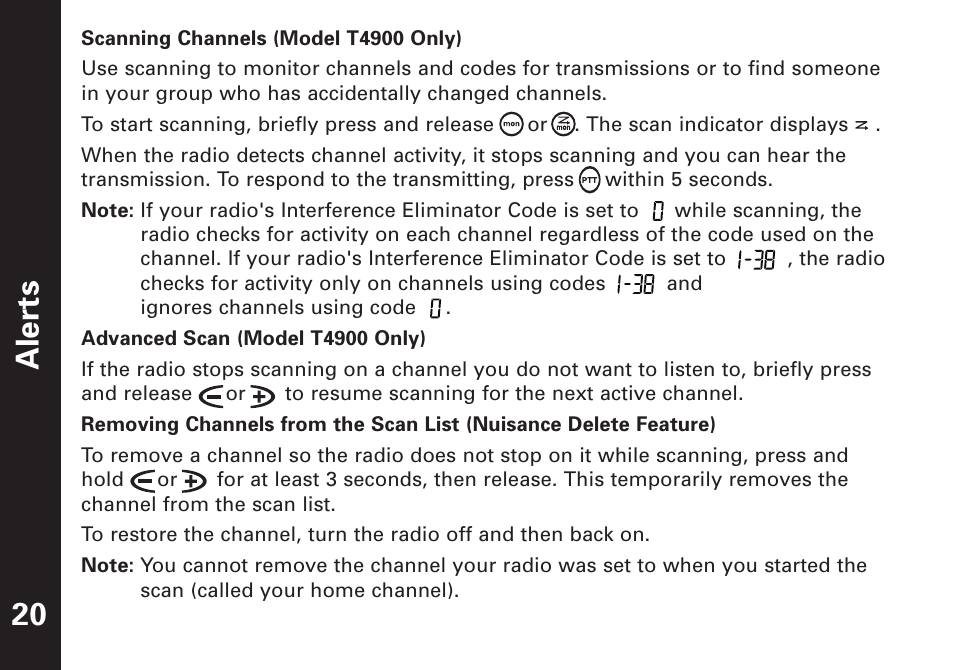 Aler ts 20 | Motorola T4900 User Manual | Page 21 / 33